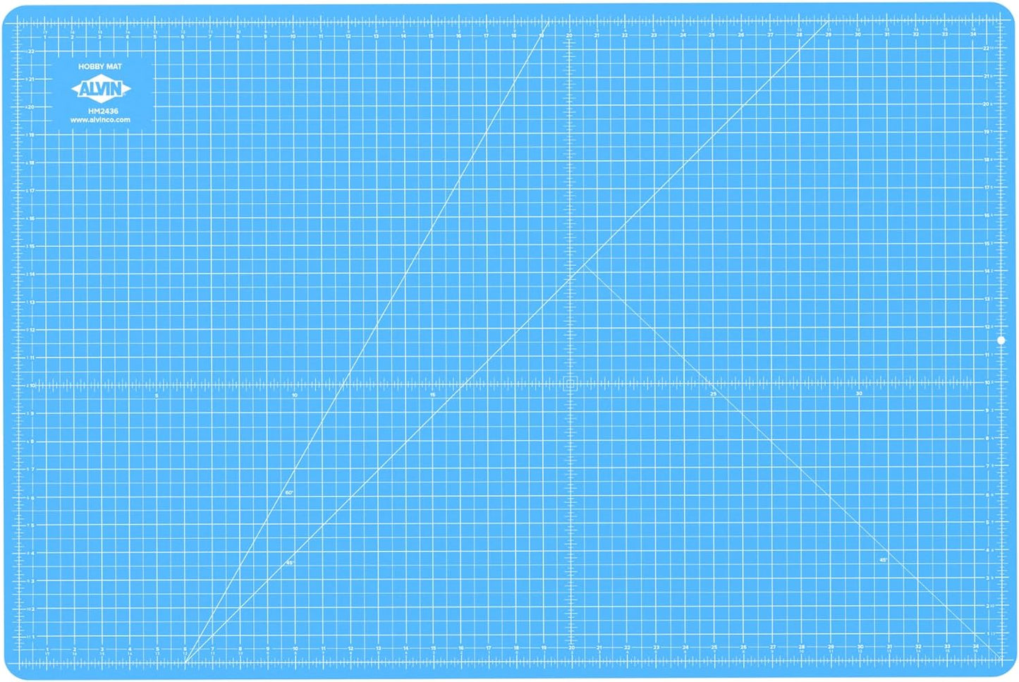 ALVIN HM Self-Healing Cutting Mat for Hobbies 24 x 36 inch | Double-Sided Blue/Grey | 3-Layer Gridded Surface for Arts, Crafts and Sewing - Model HM2436