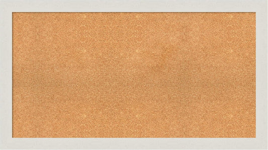 Amanti Art Natural Cork Board for Wall, 25x45 Vision Board with White Frame, Oversize Corkboard Office Decor for Home Organization, Country Rustic Corkboard Pinboard to Display Items for Home