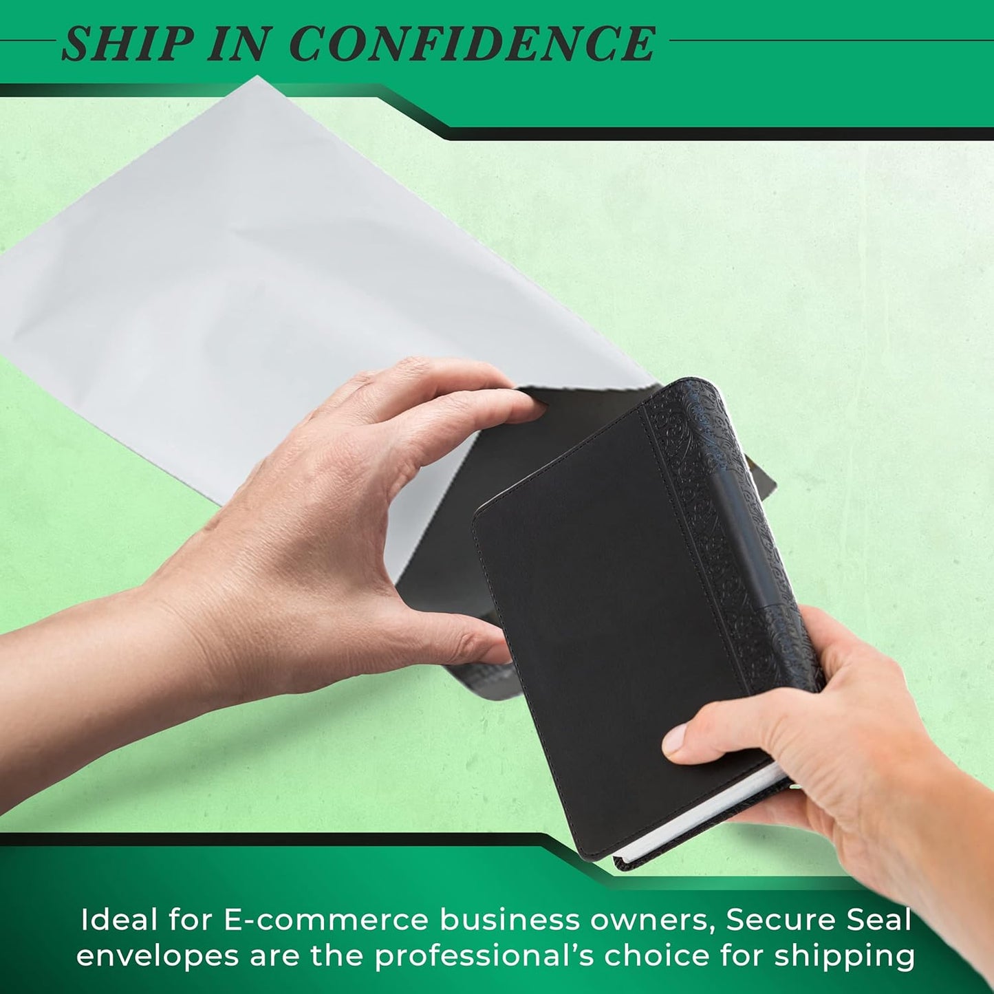 100 Pack Secure Seal White Poly Mailers - 19x24 Safe Shipping Bags - E-Commerce Self Sealing 2 Mil Poly Envelopes for Shipping