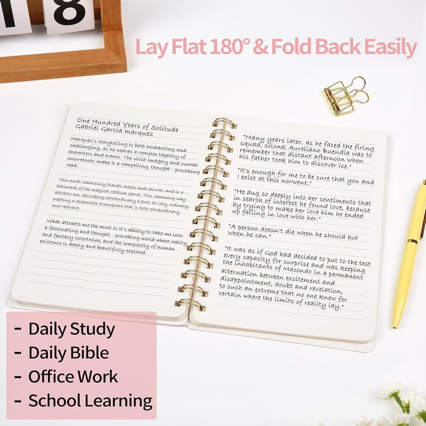 Lined Spiral Notebook College Ruled A5 Journal Book for Note Taking, 160 Pages Writing Journal for Office and Home School Supplies 5.75x8.125 inch - LightGrey