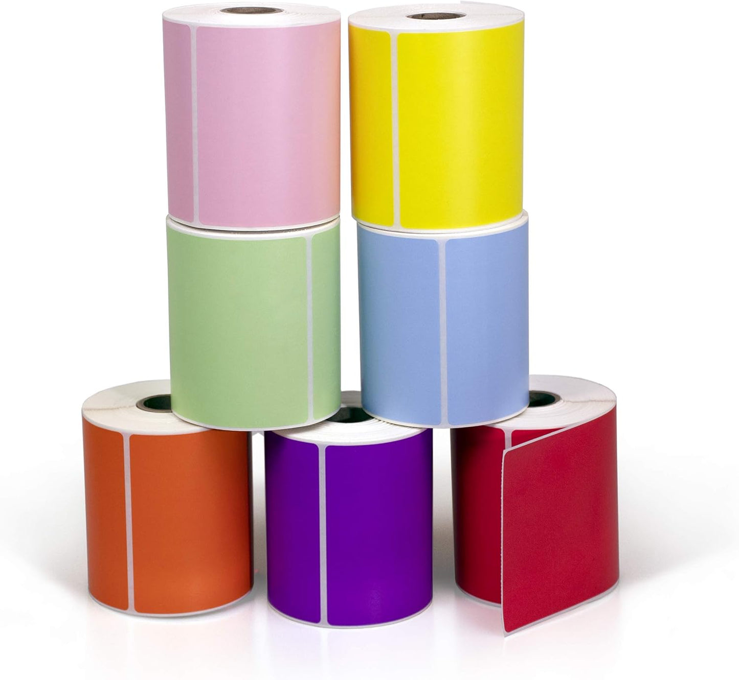 4" X 6" Direct Thermal Perforated Stickers Labels for Shipping Labels, Inventory, and Color Coding - Compatible with Zebra, Rollo, Godex and More (White, 24 Rolls)