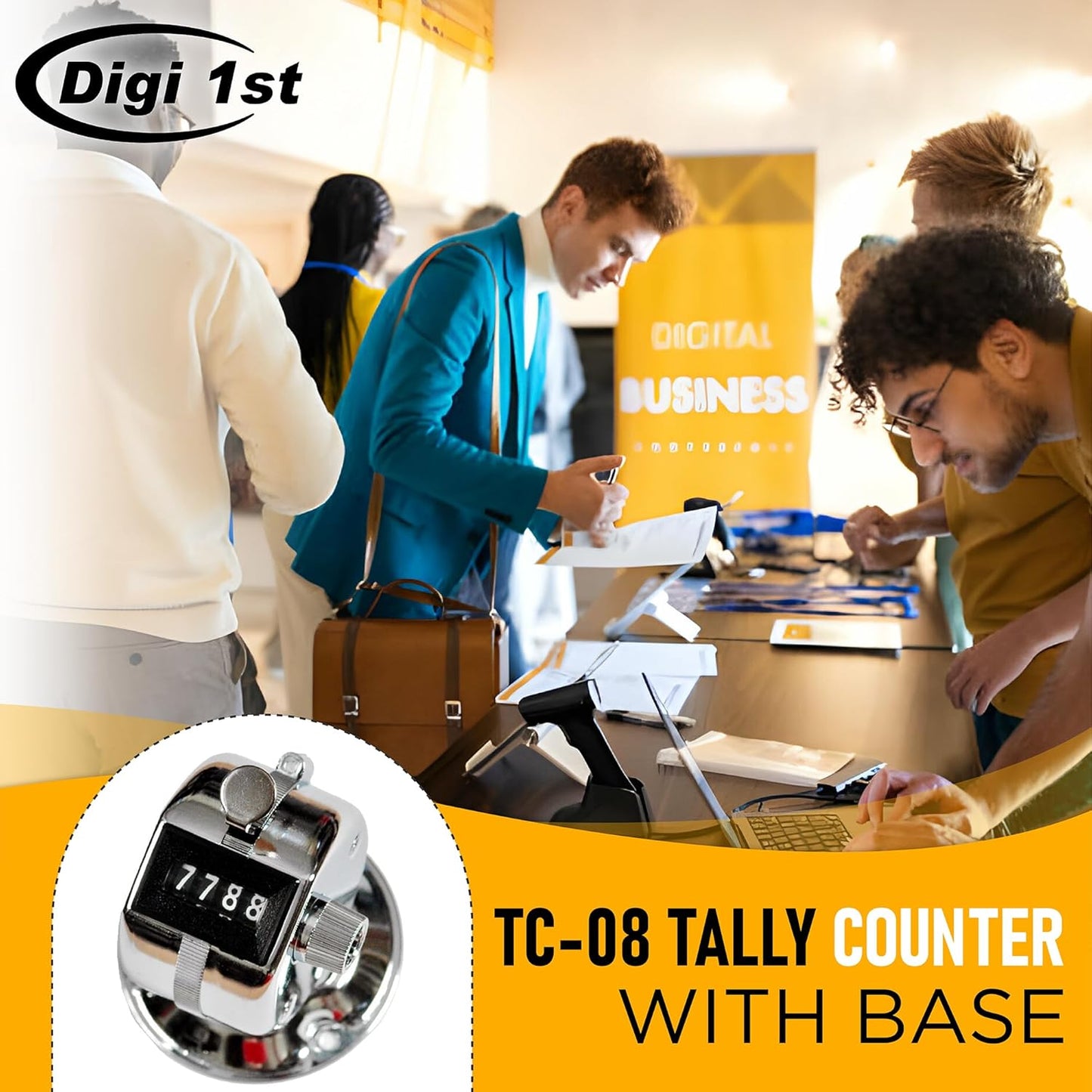 TC-08 Desk Tally Counter with Base, Digital Desktop Counter Clicker Mechanical Number Click Counter (1)