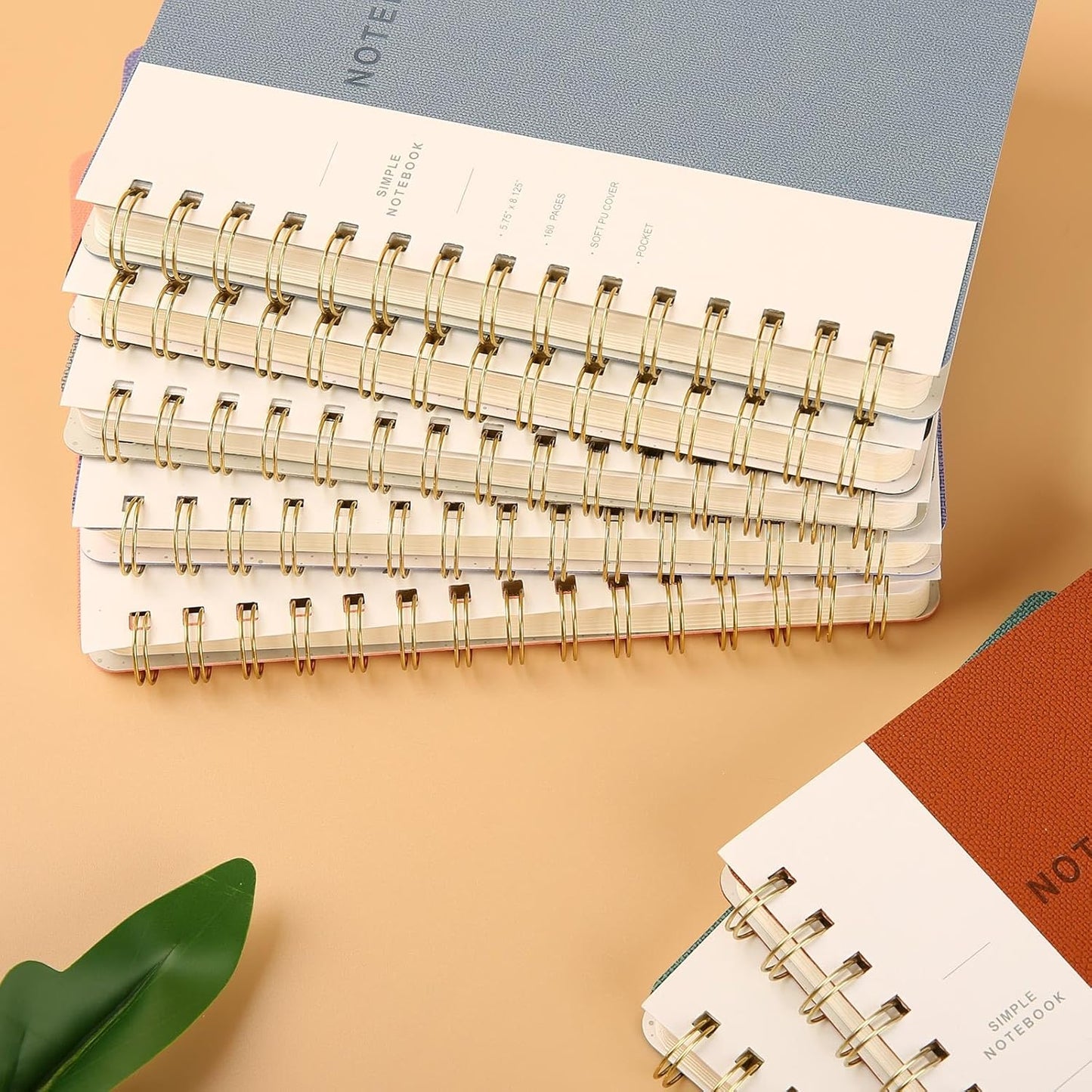 Lined Spiral Notebook College Ruled A5 Journal Book for Note Taking, 160 Pages Writing Journal for Office and Home School Supplies 5.75x8.125 inch - MintGreen