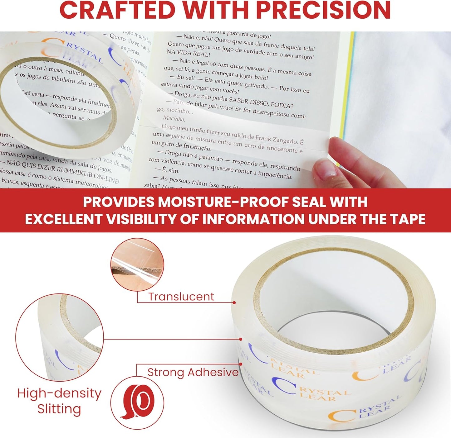 GGR Supplies T.R.U. LP-20CC Book Repair Crystal Clear Label Protection Tape: 4 in. x 72 yds. (Pack of 18)
