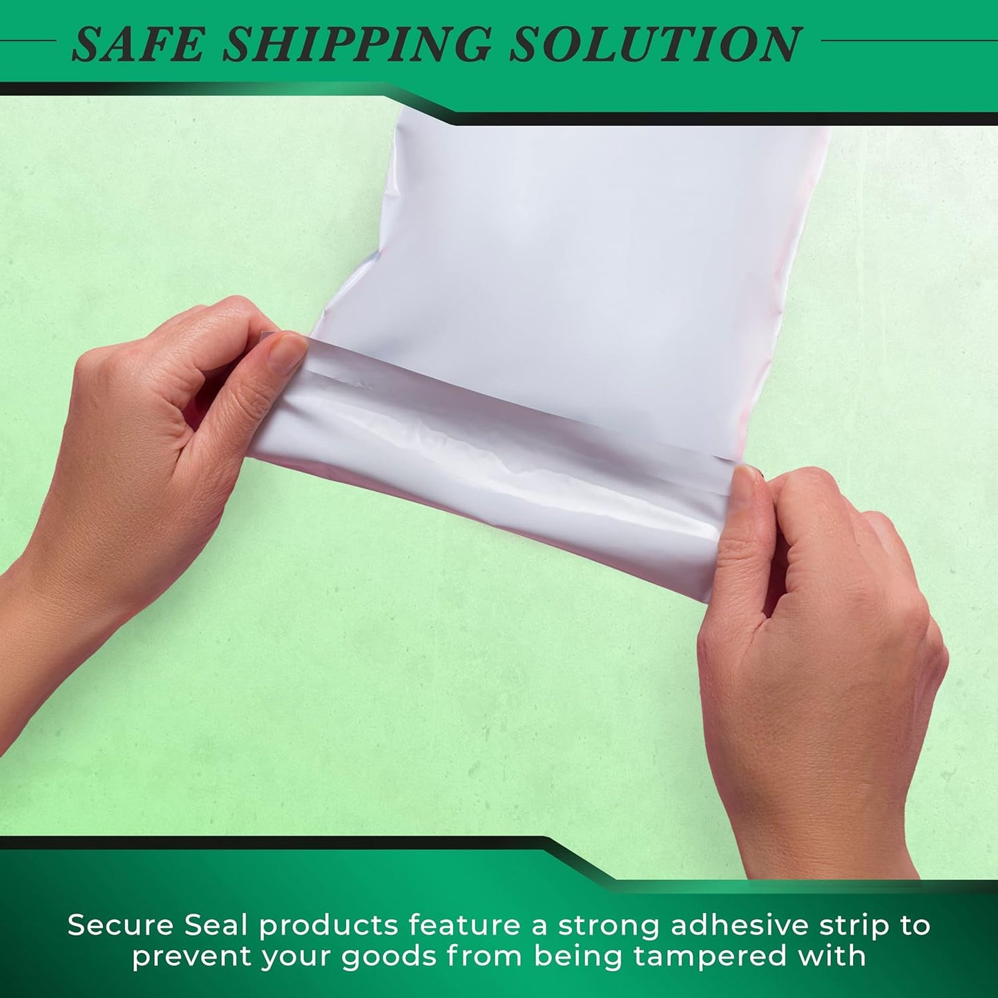 100 Pack Secure Seal White Poly Mailers - Safe Shipping With 4x6 Bags - E-Commerce Self Sealing 2 Mil Poly Envelopes for Shipping