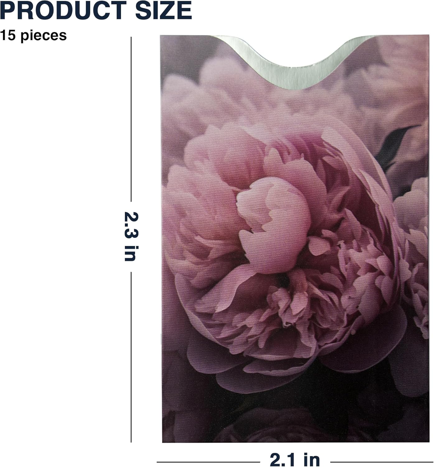 Boxiki Travel Set of 15 RFID Blocking Sleeves Best way to Protect your Cards from Electronic Theft. Durable, Lightweight, and Compact Design to fit in any Pocket or Purse. (Flowers Theme)