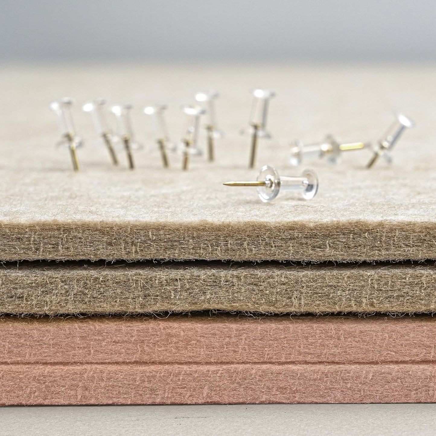 Large Bulletin Board - 48 x 36 Inches, Decorative Felt Pin Board for Wall - 4' x 3' Foldable Photo Display Board with Self-Adhesive Tape,Includes 20 Push Pins - Mauvey Pink