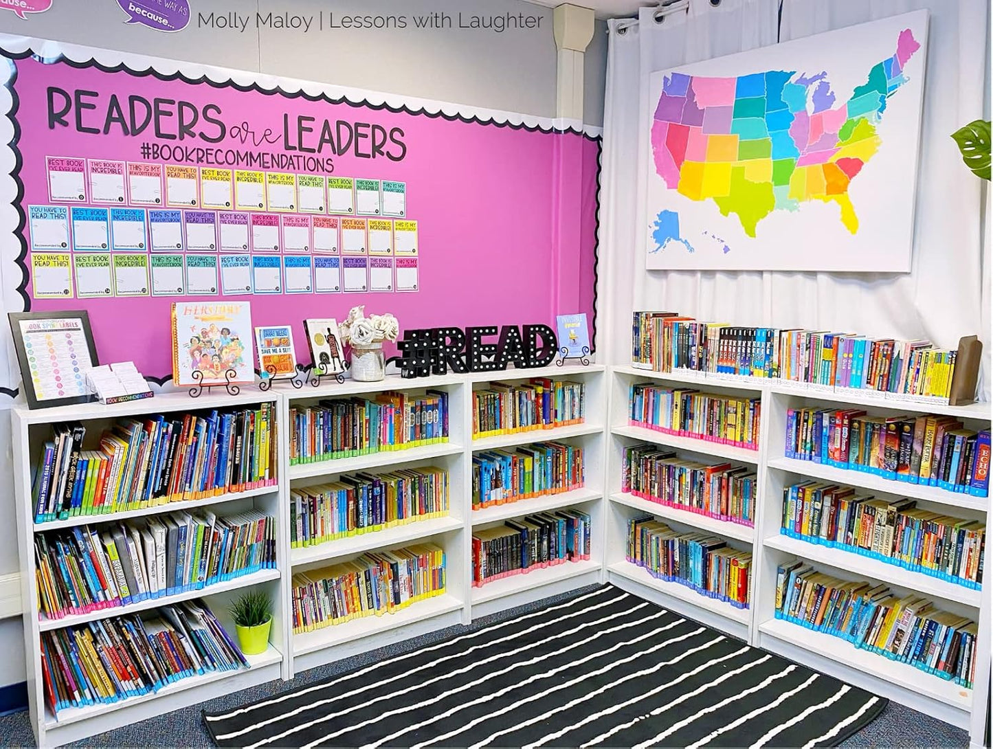 Genre Book Spine Labels for Classroom Library | 450PCS Teacher Supplies Stickers for Classroom Book Shelf (15 Genre)