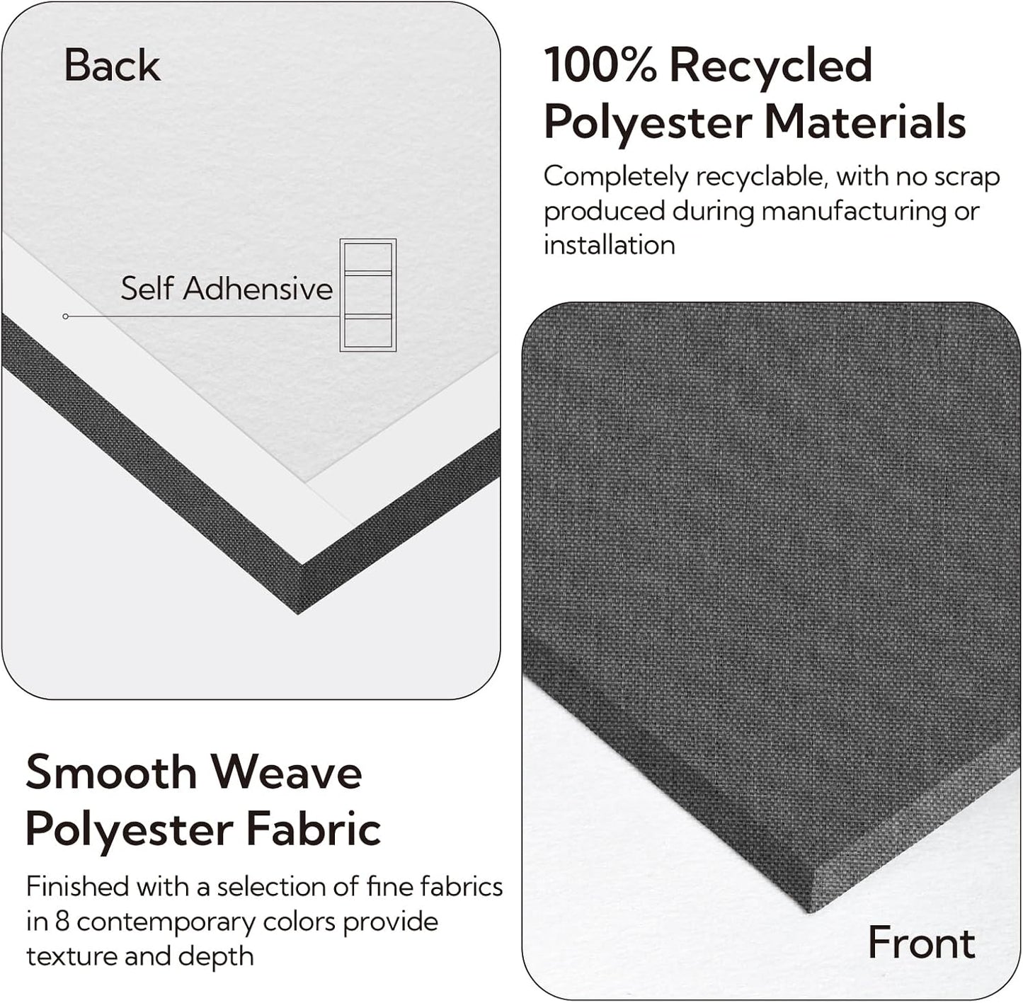 Olanglab Acoustic Panels 2 Pack, 48''x24'' Large Sound Panels, Fabric Wrapped Sound Proof Foam Panels for Walls, Sound Absorbing Panels for Recording Studio Acoustical Treatments (Light Gray)