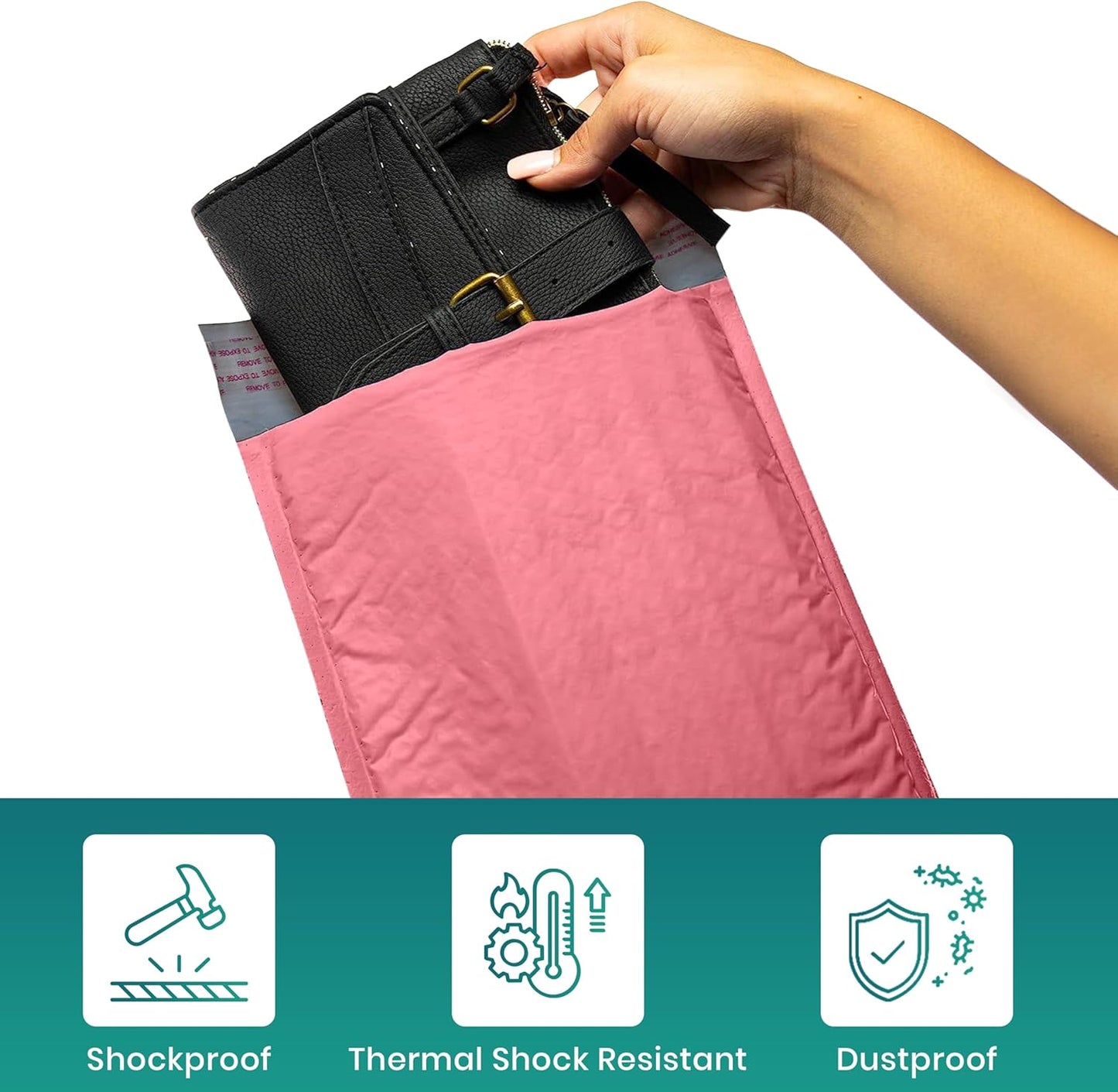 Levex - #0 6" x 10" [10 Pack] Pink Poly Bubble Mailers, Padded Envelope Mailers, Packing Envelope & Mailing Bags for Shipping
