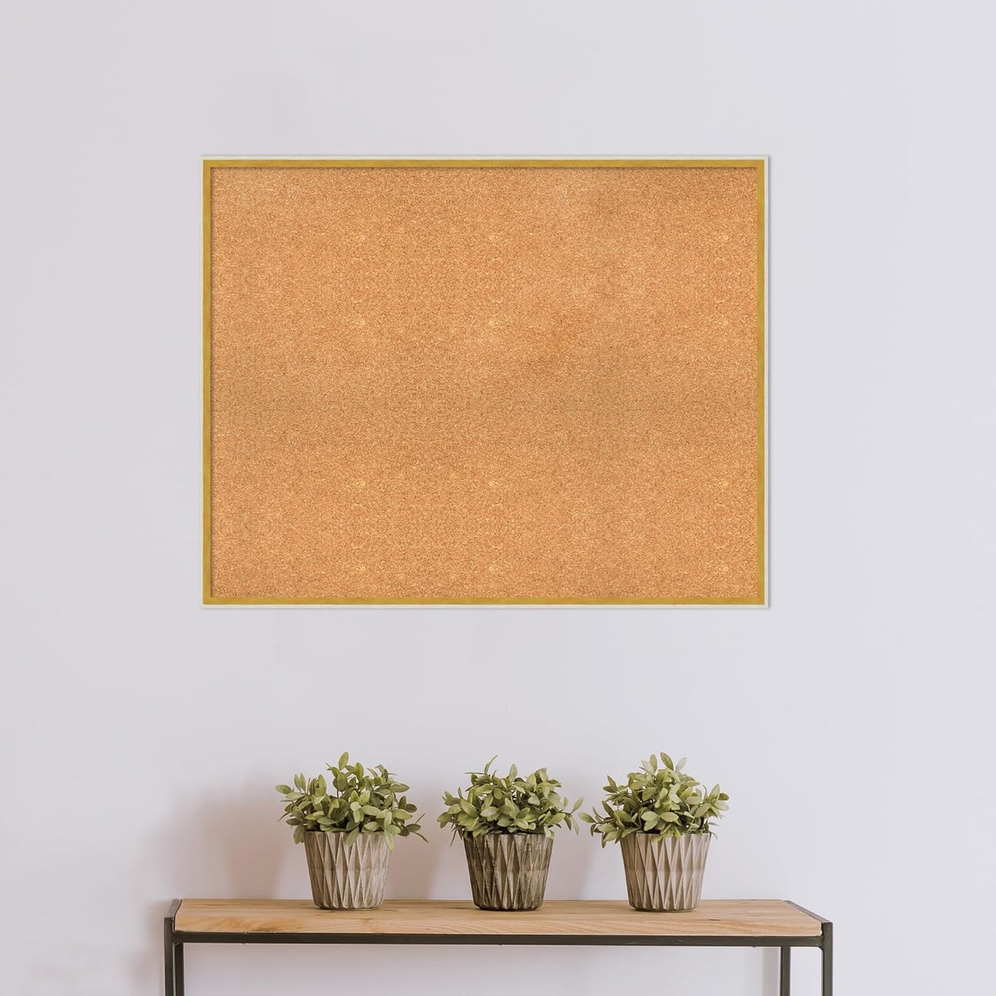 Amanti Art Natural Cork Board for Wall, 31x39 Vision Board with White Frame, X-Large Corkboard Office Decor for Home Organization, Modern Corkboard Pinboard to Display Items for Home Organization in