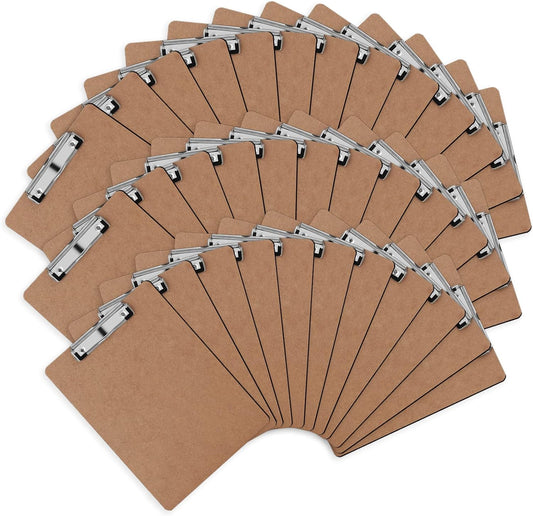Clipboards, PANDRI 36 Pack Hardboard Office Clipboards, Low Profile Clip, Standard A4 Letter Size, Classroom Supplies, ECO Friendly