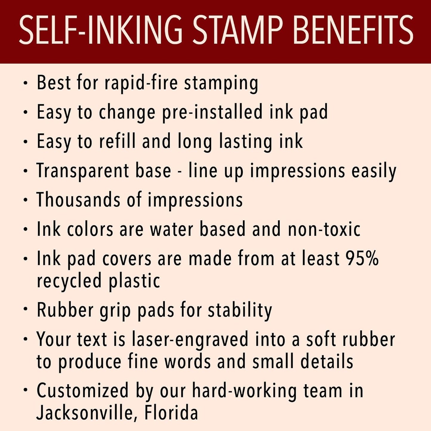 Mer-Mazing 49 Self-Inking Stamps | Fun Phrases | Classroom, Library & Book Stamps (Large)