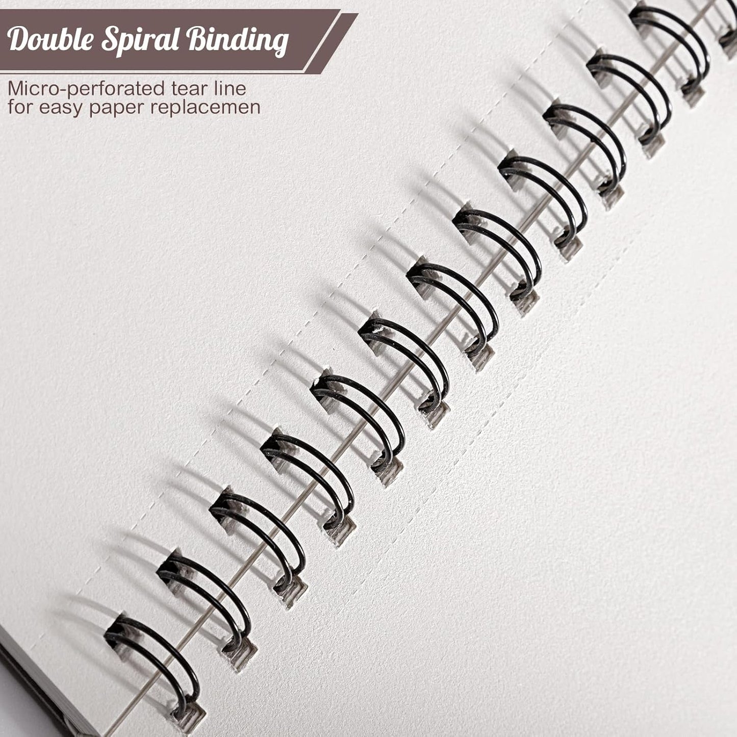 Sketch Book 8.5×11 inch, Spiral Bound Sketch Pad 50 Sheets (68lb/100gsm), Acid-Free Sketchbook for Drawing Painting Sketching, Art Paper Drawing Supplies for Teens Adults Artists Ideal Gifts