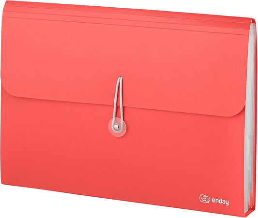 Accordion File Organizer 13 Pocket Expanding File Folder with Labels, Accordion File Organizer Letter Size Letter A4 Paper for Receipts, Bills and Documents 13" x 9.5” –by Enday