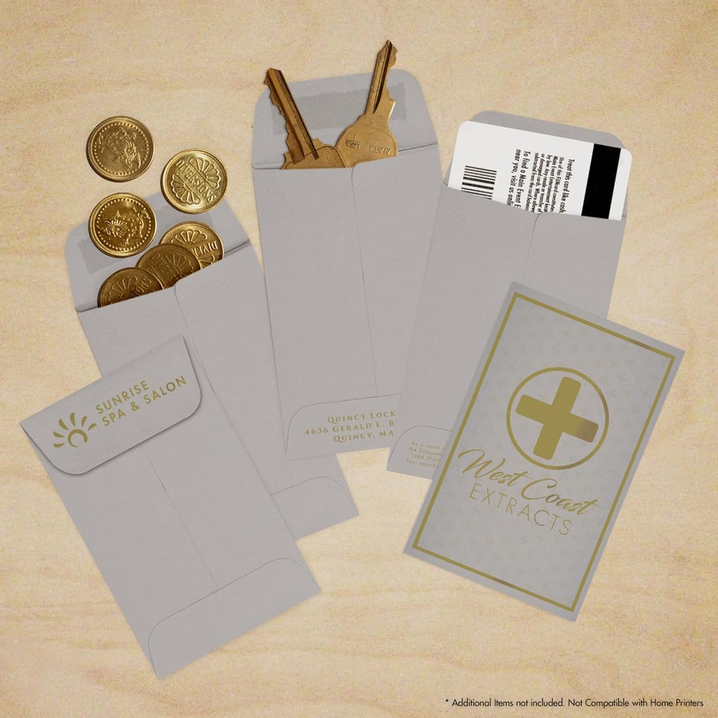 LUXPaper #1 Coin Envelopes | 2 1/4" x 3 1/2" | Gray Wove | 28lb. Text | 250 Qty
