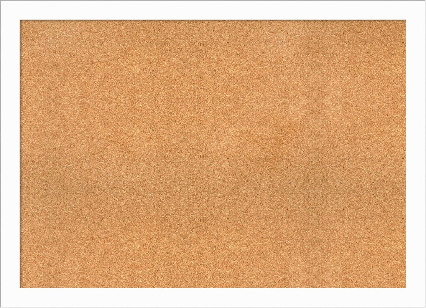 Amanti Art Natural Cork Board for Wall, 31x43 Vision Board with White Frame, X-Large Corkboard Office Decor for Home Organization, Casual Corkboard Pinboard to Display Items for Home Organization in
