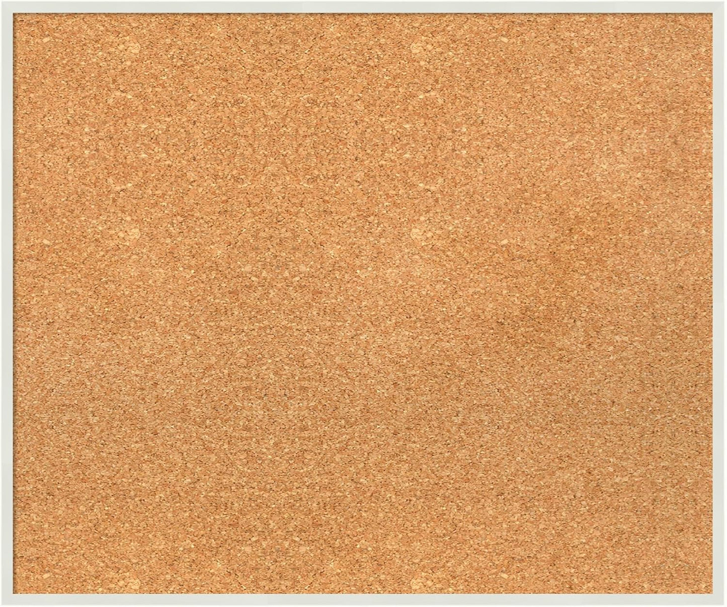 Amanti Art Natural Cork Board for Wall, 21x25 Vision Board with White Frame, Medium Corkboard Office Decor for Home Organization, Modern Corkboard Pinboard to Display Items for Home Organization in