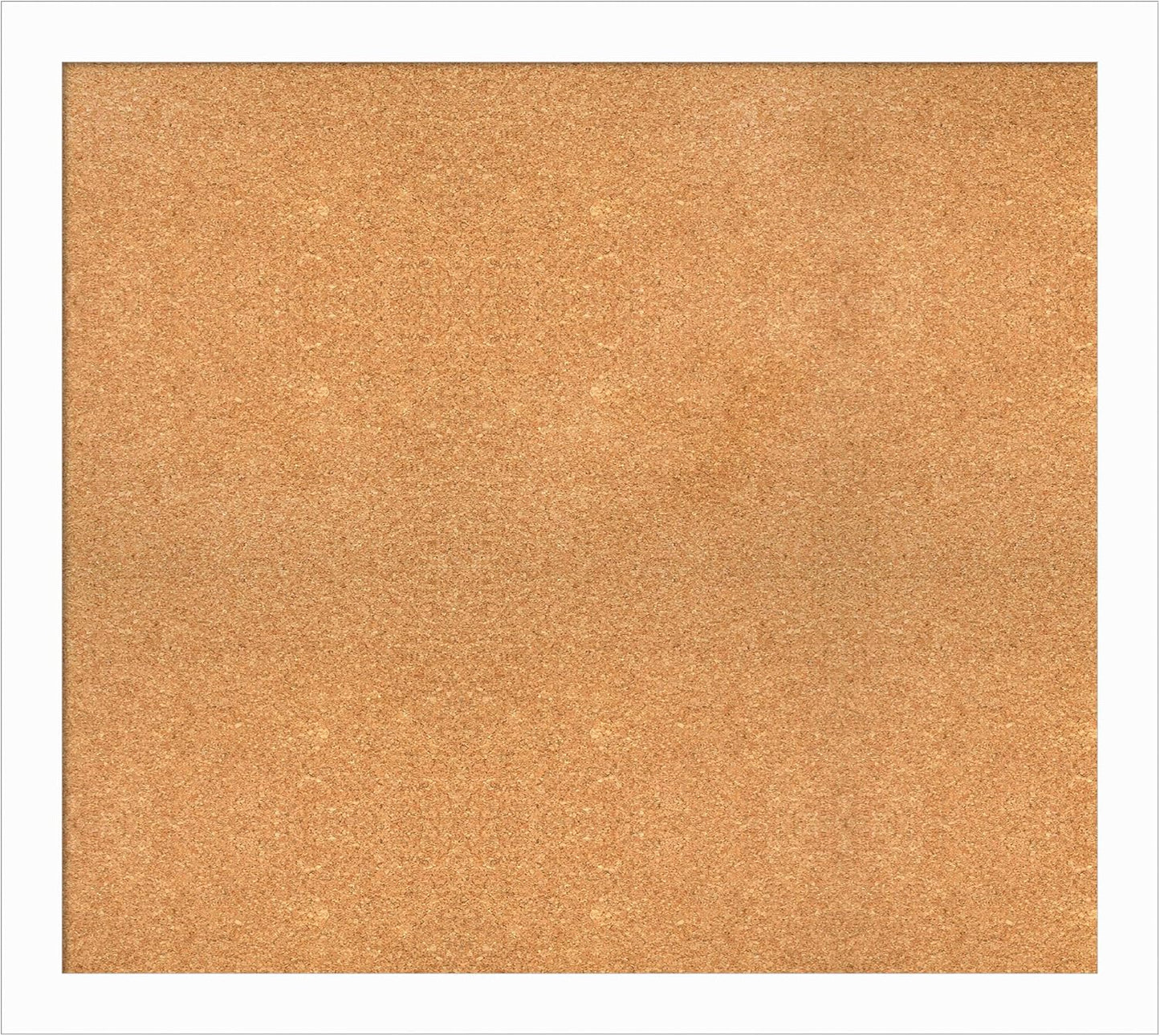 Amanti Art Natural Cork Board for Wall, 33x37 Vision Board with White Frame, Large Corkboard Office Decor for Home Organization, Casual Corkboard Pinboard to Display Items for Home Organization in