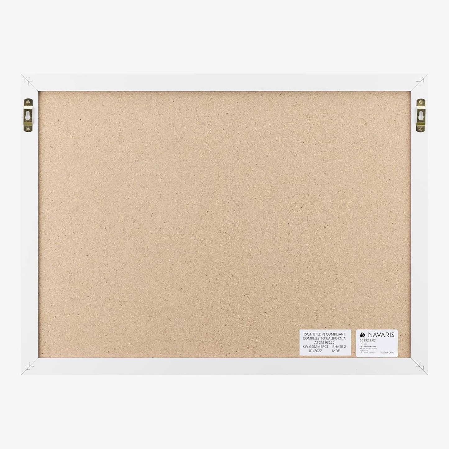 Navaris Framed Linen Bulletin Board - 17 x 23 inches Fabric Jewelry Organizer Pinboard for Wall Memory Memo Pin Board - Pink Linen with White Frame