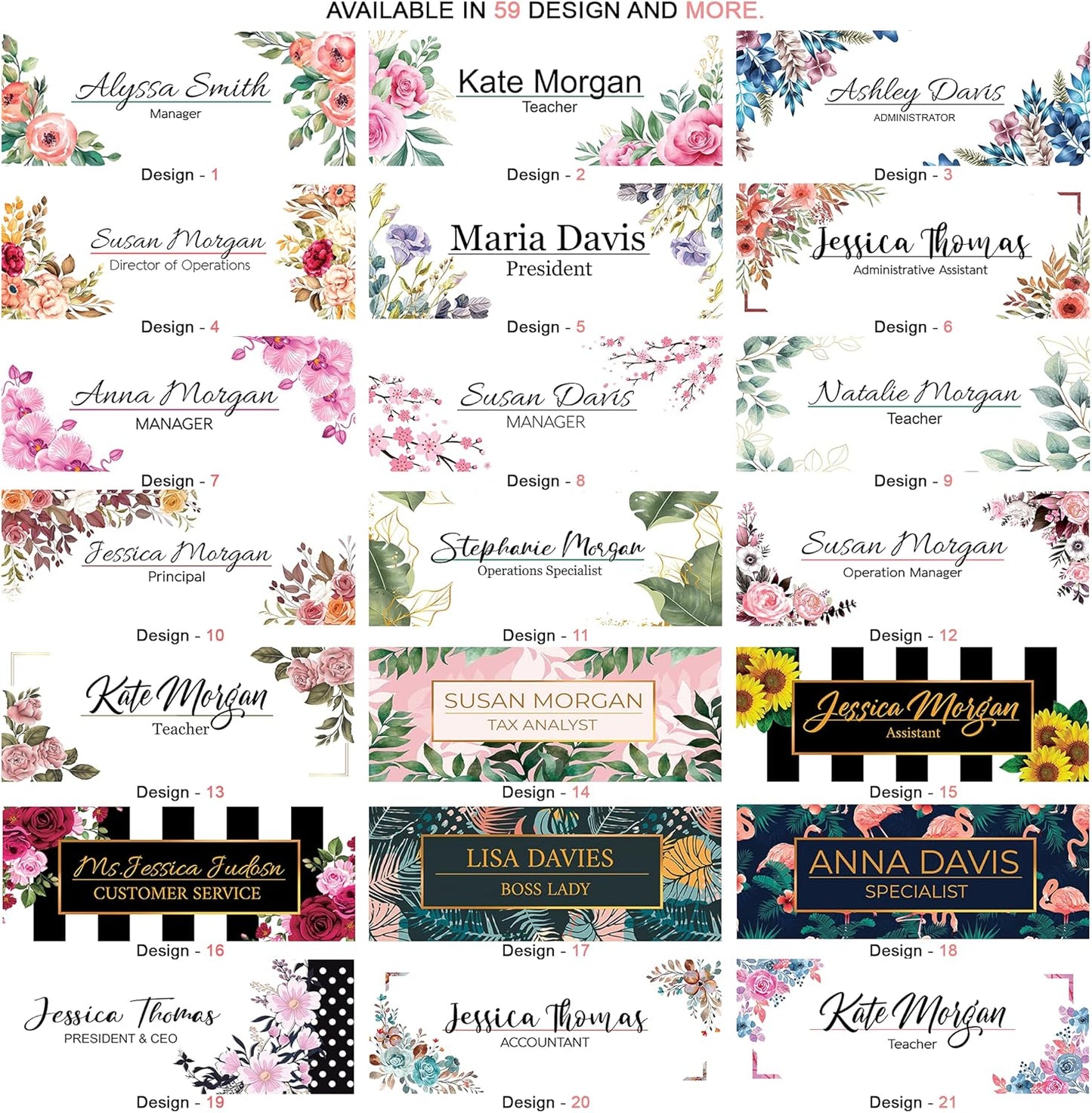 Personalized name plate for desk Nameplate sign Modern office business decor Executive desk organize school Desk name sign (8"x2.5")