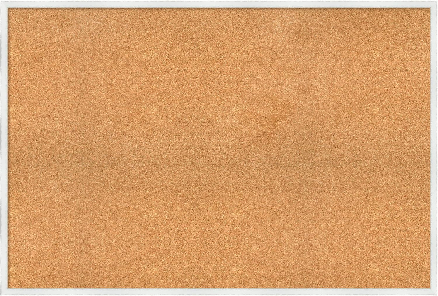 Amanti Art Natural Cork Board for Wall, 33x49 Vision Board with White Frame, Oversize Corkboard Office Decor for Home Organization, Country Rustic Corkboard Pinboard to Display Items for Home