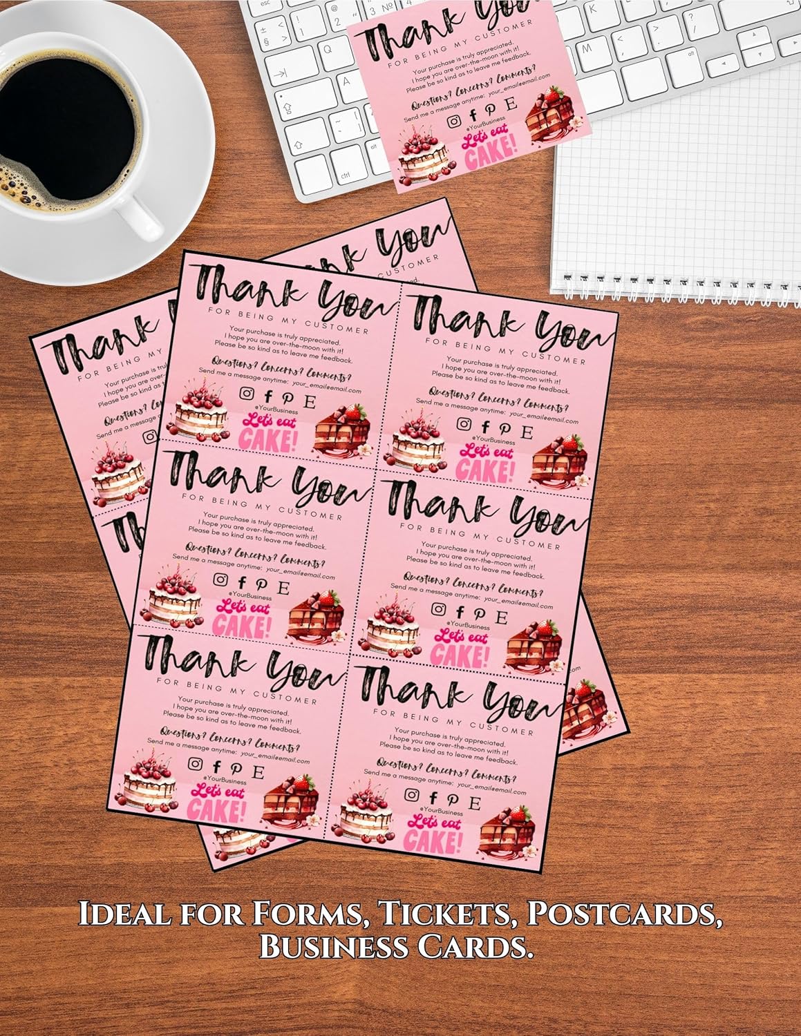 Limited Papers (TM) 8.5x11 Perforated Paper, 20/50 Pound, 75 GSM, Variety of Perforation Sizes and Colors, for Forms, Tickets, Postcards, Business Cards. (Gold, 6 up)