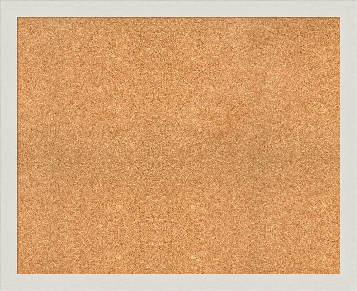 Amanti Art Natural Cork Board for Wall, 35x43 Vision Board with White Frame, X-Large Corkboard Office Decor for Home Organization, Country Rustic Corkboard Pinboard to Display Items for Home