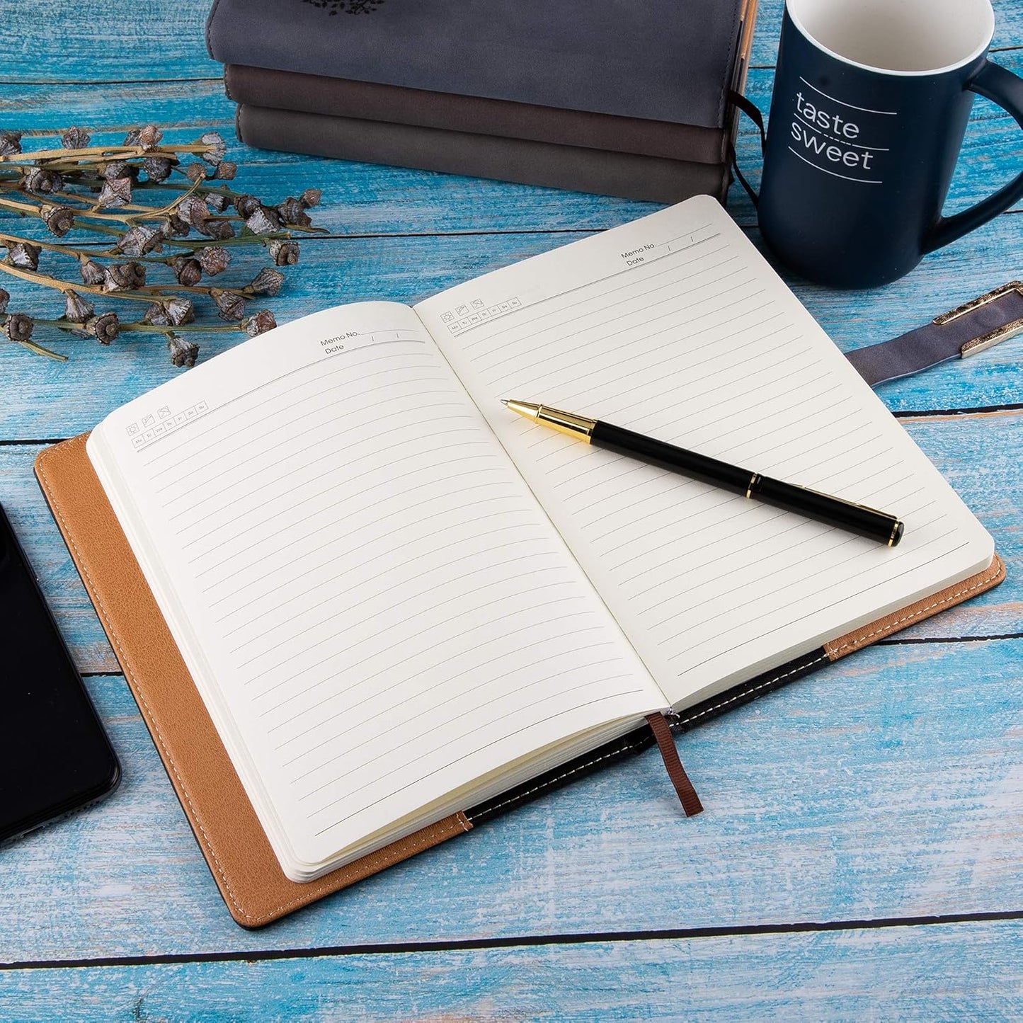Tree of Life Refillable Writing Journal For Women & Men Faux Leather Hardcover Notebook A5 College Ruled 200 Lined Pages Lay-Flat Personal Diary With Pen & Magnetic Buckle (Tree of Life - Grey)