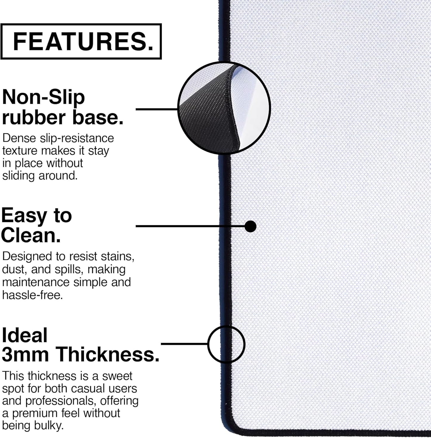 MPCO. Dark Fantasy Large Gaming Desk Pad - 36" x 17" Duraglyde Fabric Echoes of the Deep Desk Mats - Non-slip, Washable, Smooth Glide for Precision Gaming & Work