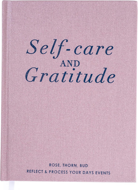 Graphique Self-Care Journal - Gratitude - 256 Pages - Weekly Quote & Daily Fill in Interiors - Hardbound Fabric Cover - Ribbon Marker (6" x 8")