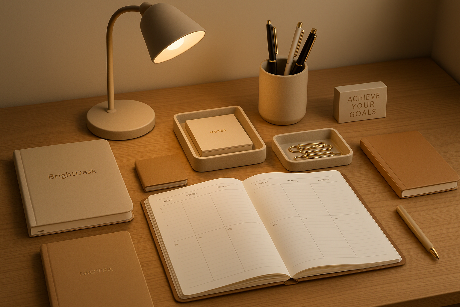 From pens to planners, BrightDesk curates essentials that help you stay organized, motivated, and ready to achieve more every day.
